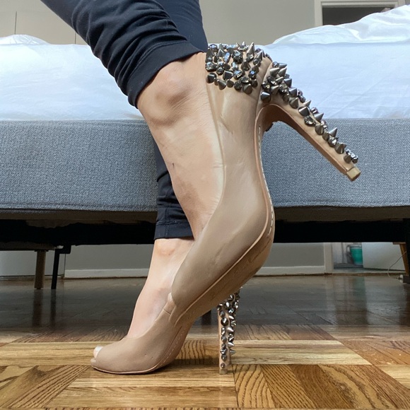 Sam Edelman Lorissa Spiked Heels Size 7 Nude Color - Picture 4 of 5